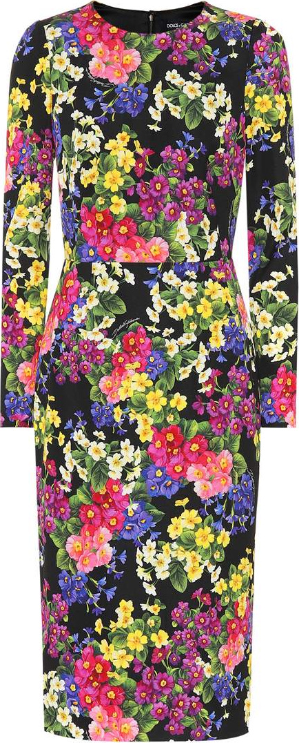 Dolce & Gabbana Floral stretch silk cady dress