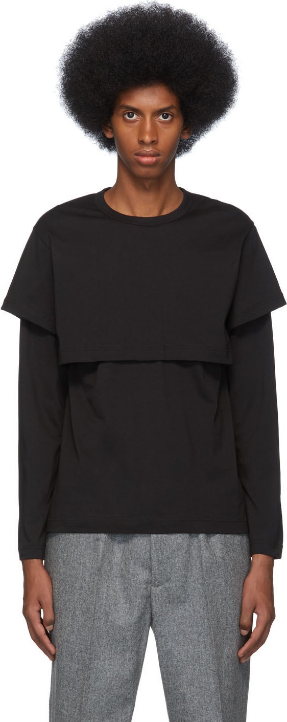 Comme Des Garcons Black Layered Long Sleeve T-Shirt