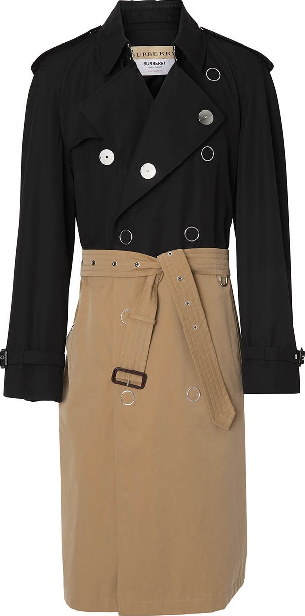 Burberry London England Two-tone trench coat
