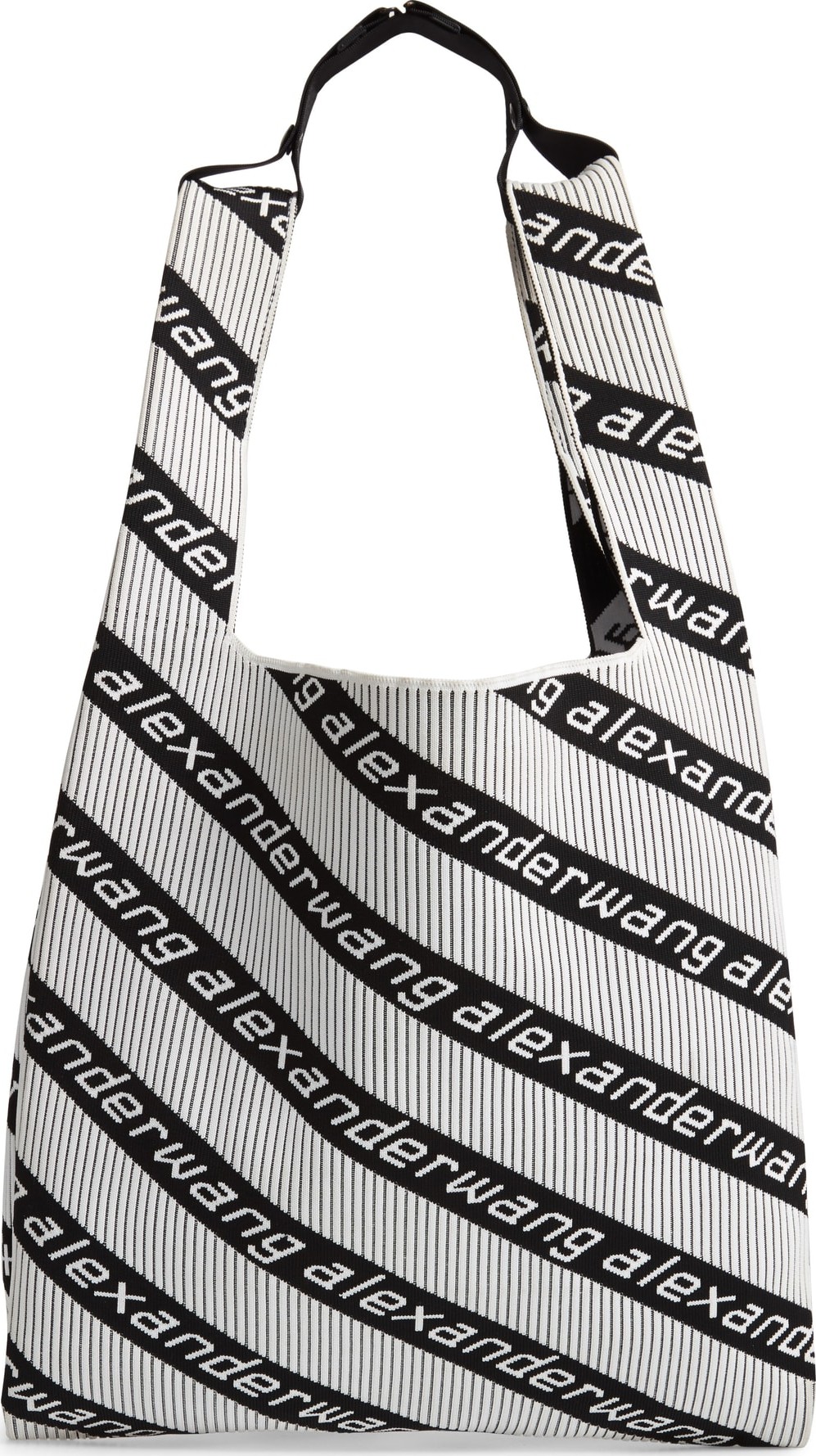 Alexander Wang Logo Knit Jacquard Shopper