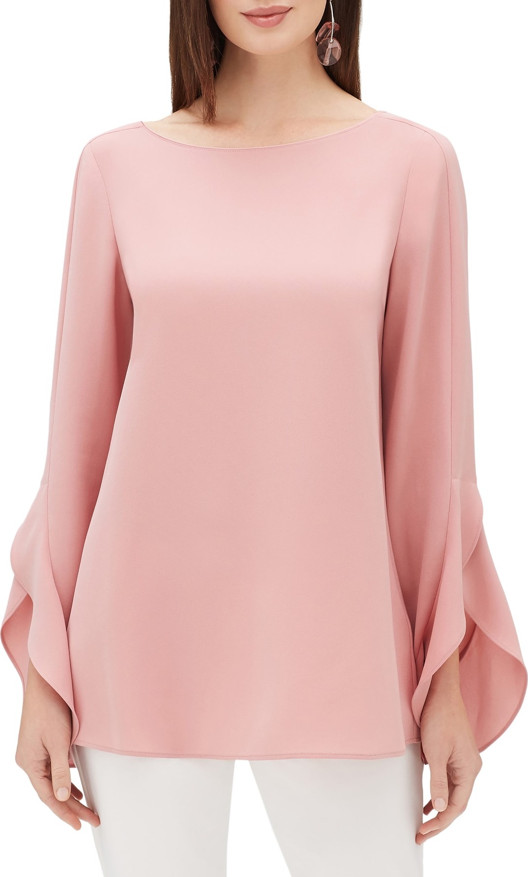 Lafayette 148 New York Emory Finesse Crepe Blouse