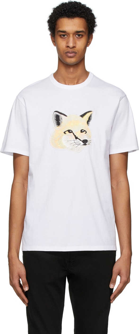 Maison Kitsune Off-White Pastel Fox Head T-Shirt