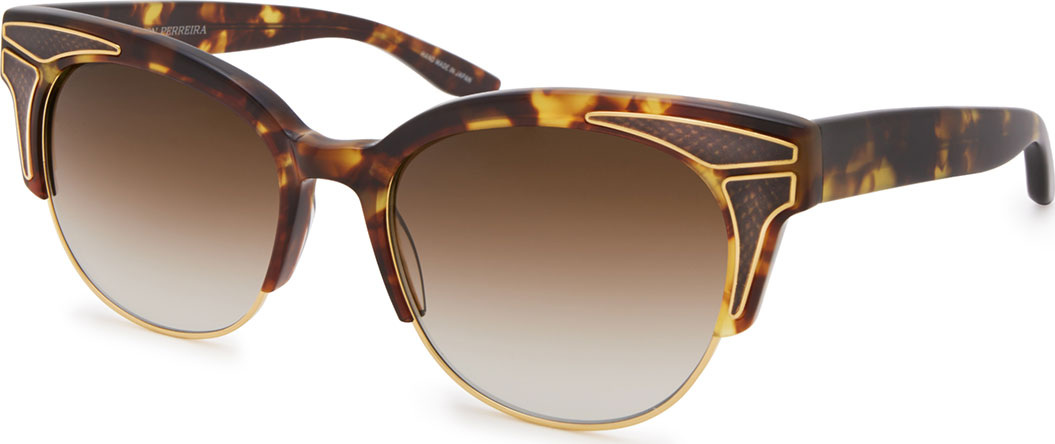 Barton Perreira Fortuna Semi-Rimless Cat-Eye Sunglasses