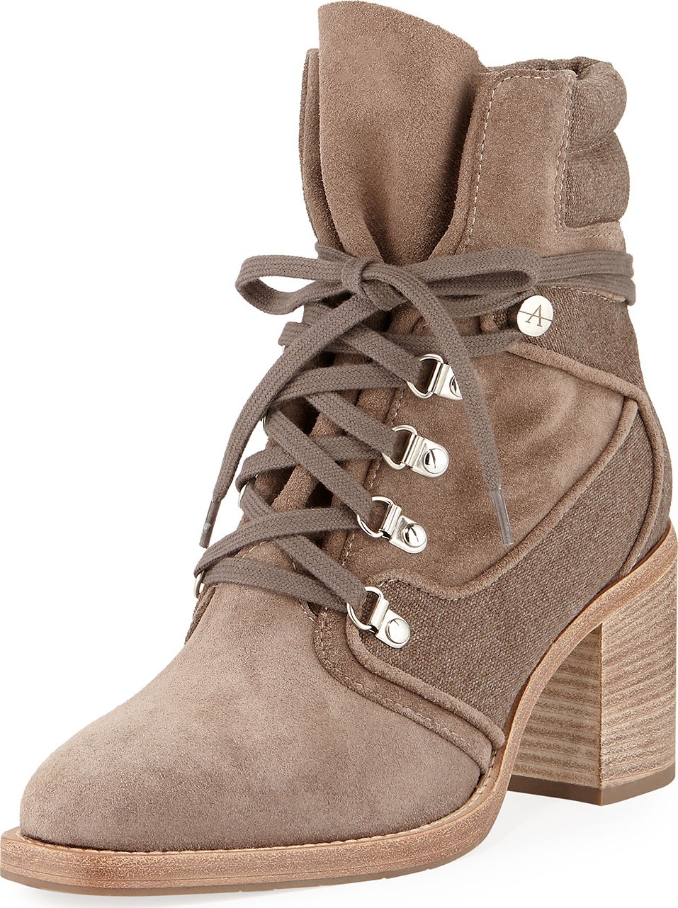 Aquatalia Elise Weatherproof Suede/Canvas Boots