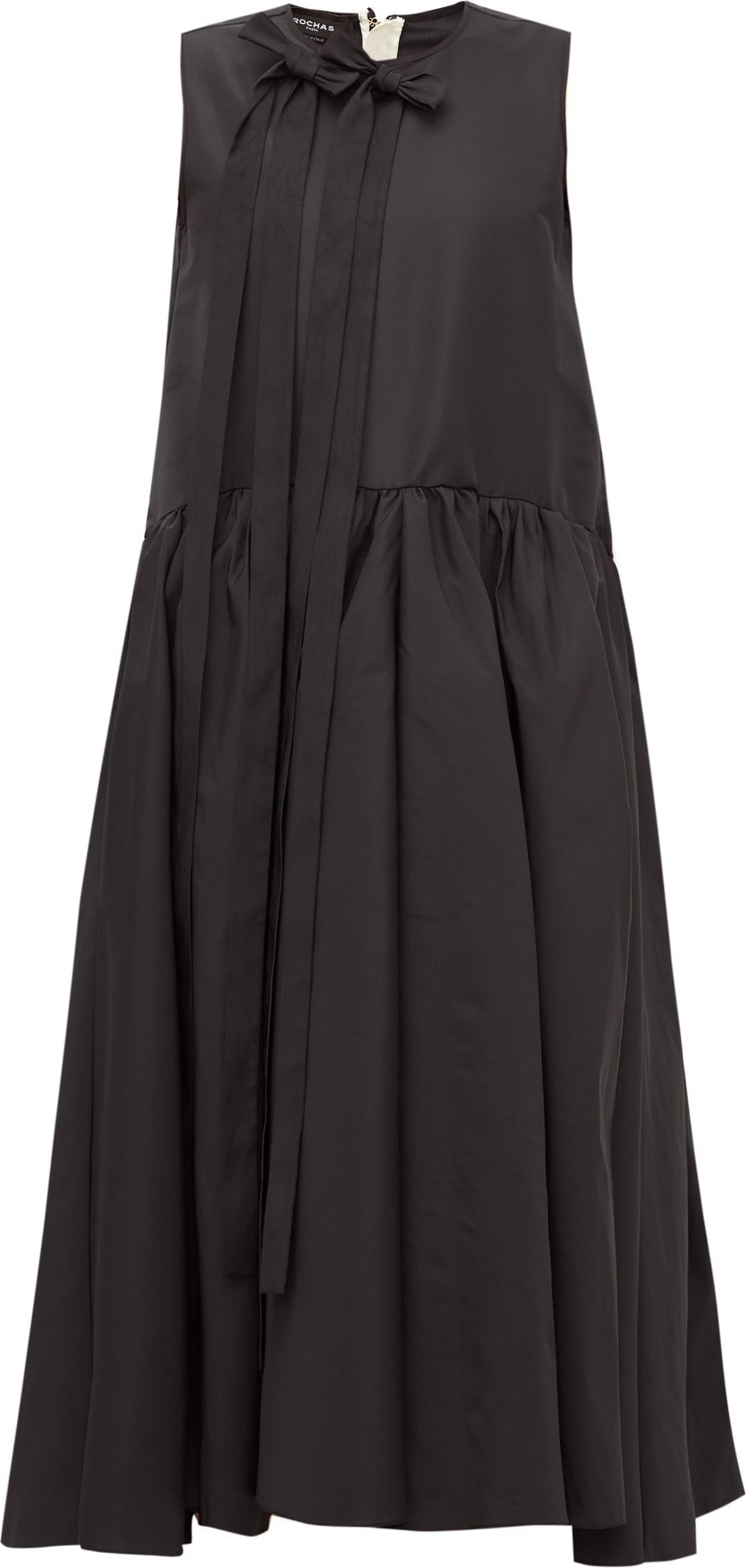ROCHAS Bow-embellished faille midi dress