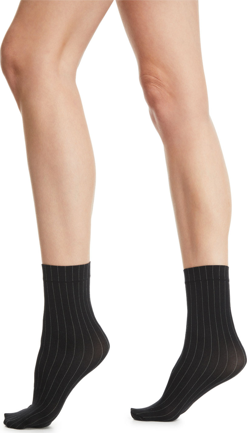 Wolford Muriel Pinstriped Ankle Socks