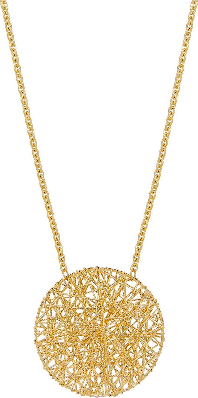 Alberto Milani Mesh Disc Pendant Necklace in 18K Gold