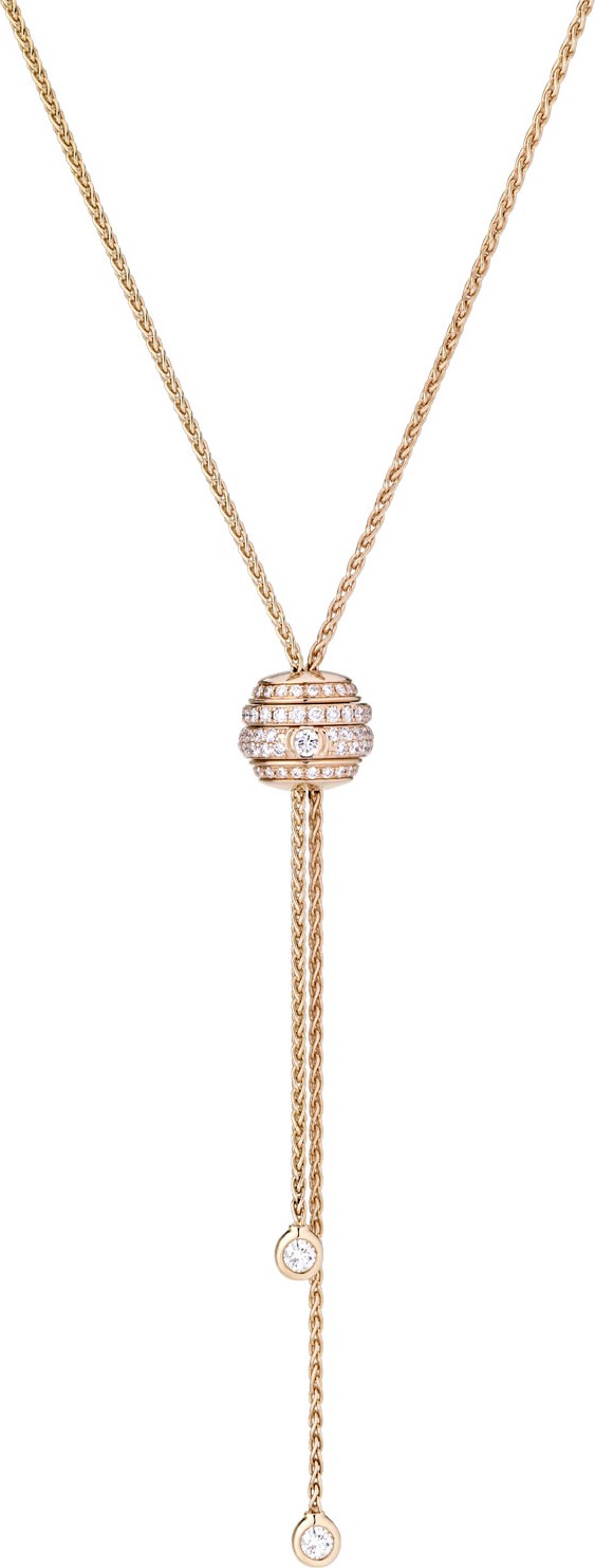 Piaget Possession 18K Red Gold Lariat Necklace with Diamonds