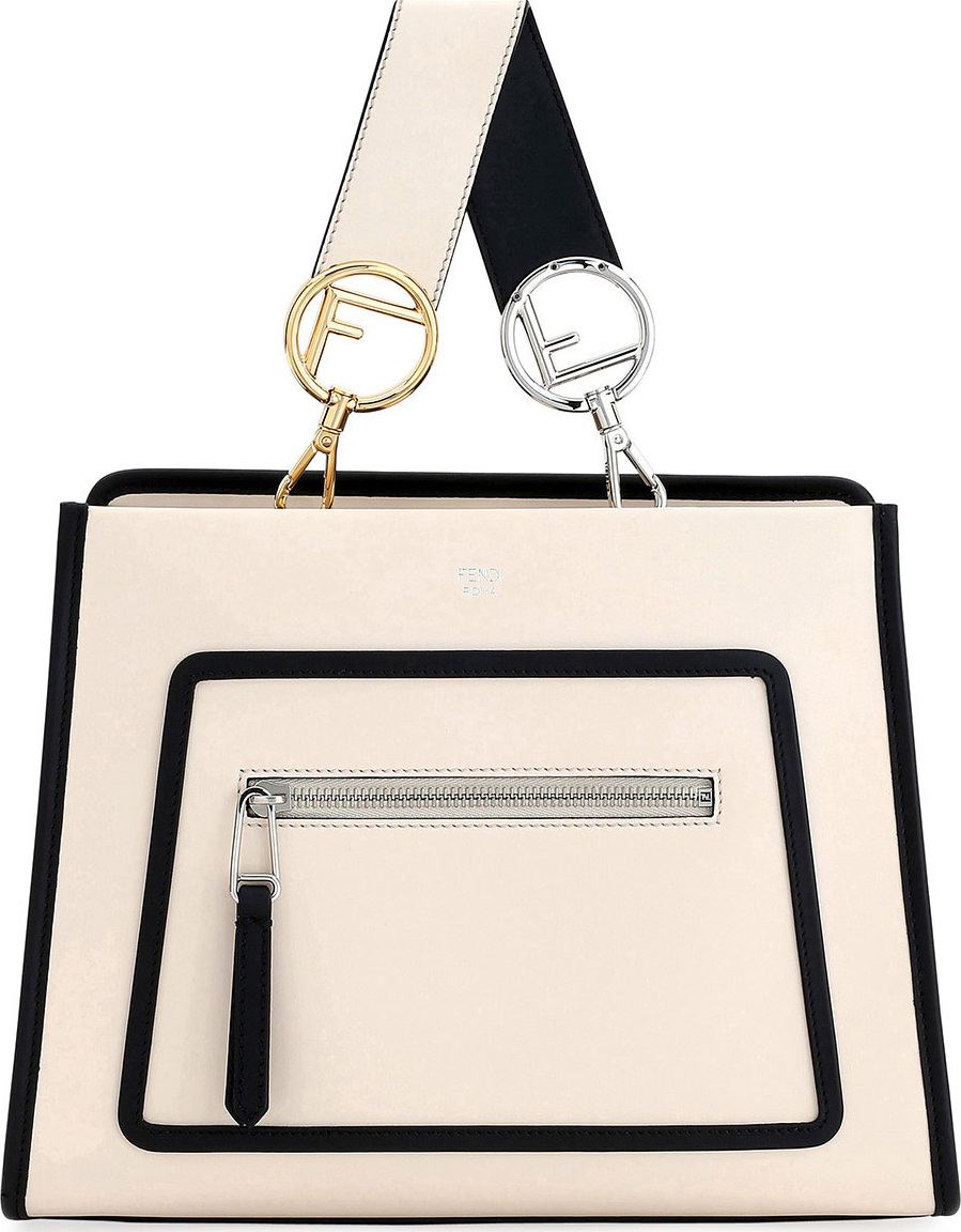 Fendi Runaway Small Two-Tone Leather Tote Bag