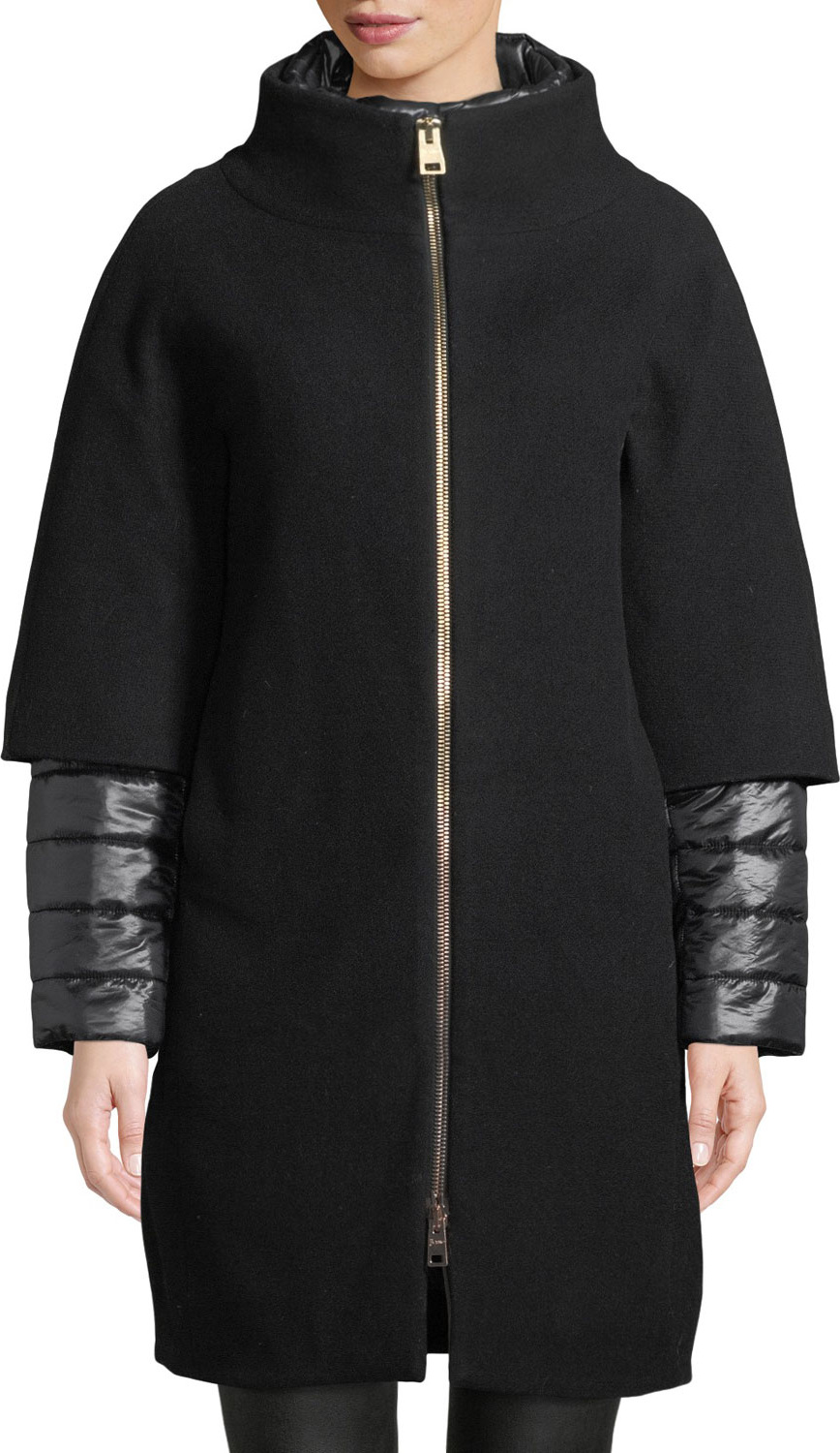 Herno Top Coat w/ Padded Underlay & Zip-Out Sleeves