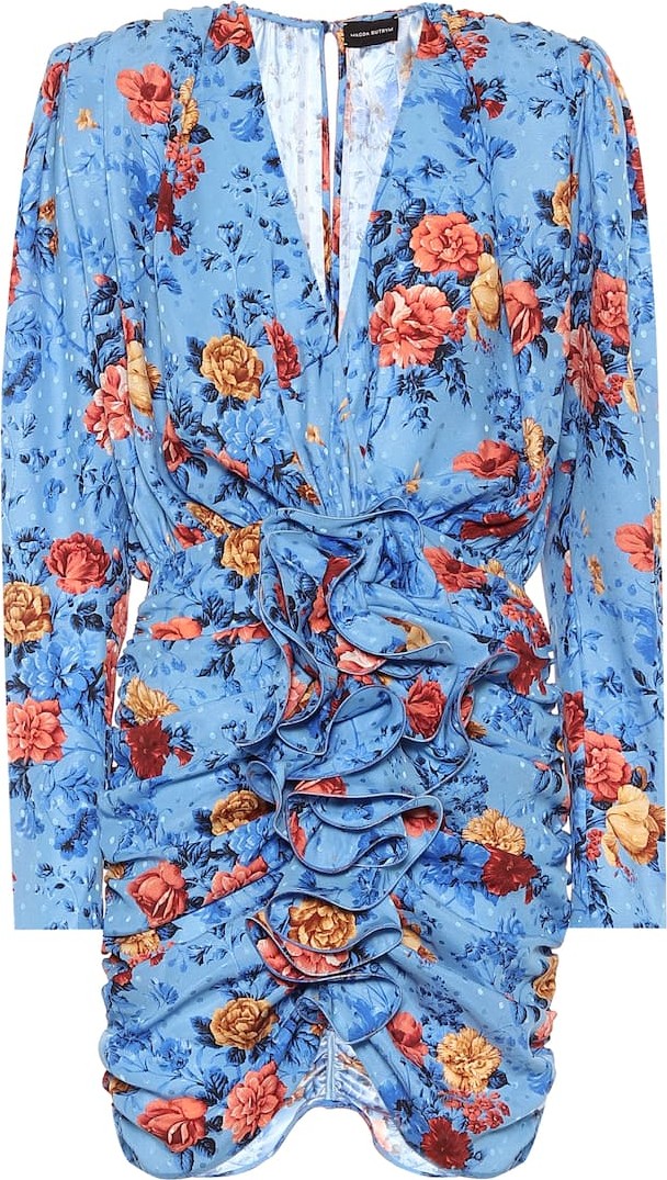 Magda Butrym Burgos floral silk minidress