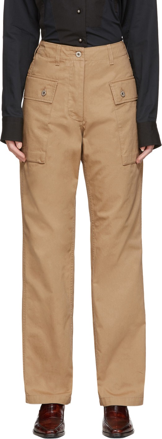 LOEWE Beige Cargo Trousers