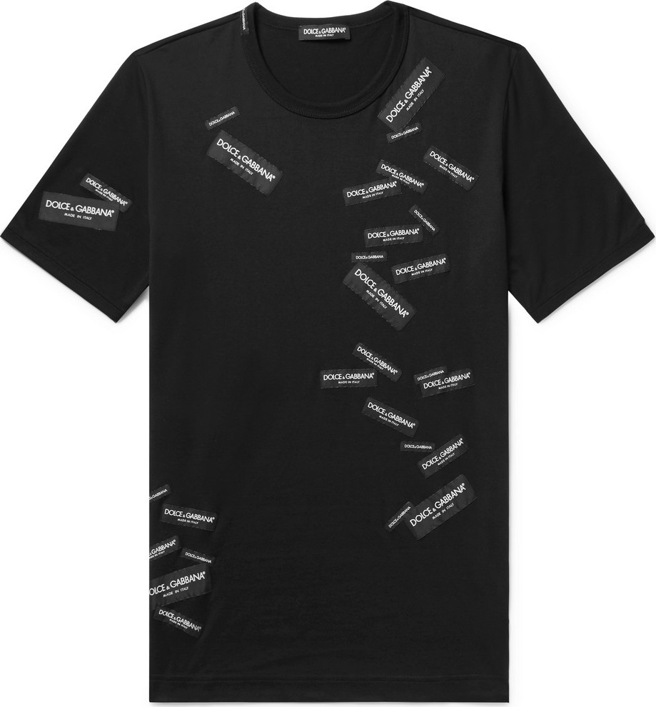 Dolce & Gabbana Logo-Appliquéd Cotton-Jersey T-Shirt