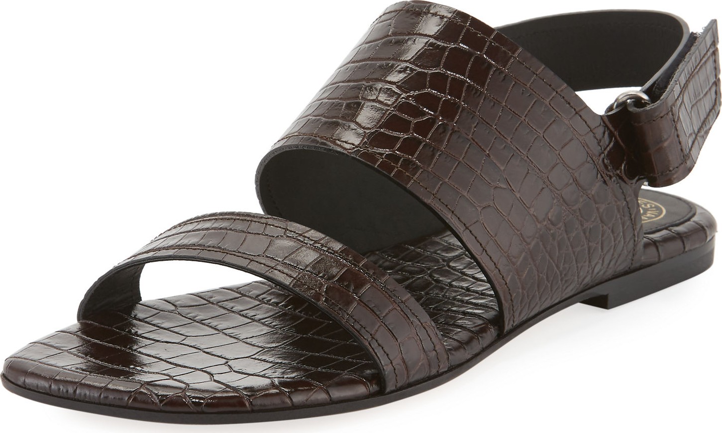 Dries Van Noten Exotic-Print Calf Flat Sandals