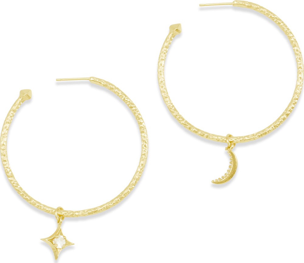 Kendra Scott Go Beyond Charm Hoop Earrings