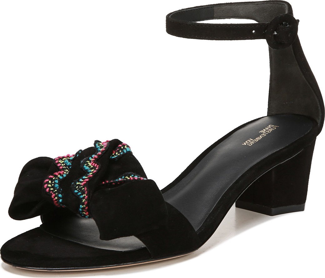 DIANE von FURSTENBERG Jo Suede Ankle-Strap Sandals