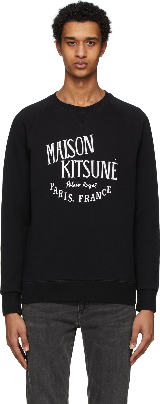 Maison Kitsune Black 'Palais Royal' Sweatshirt
