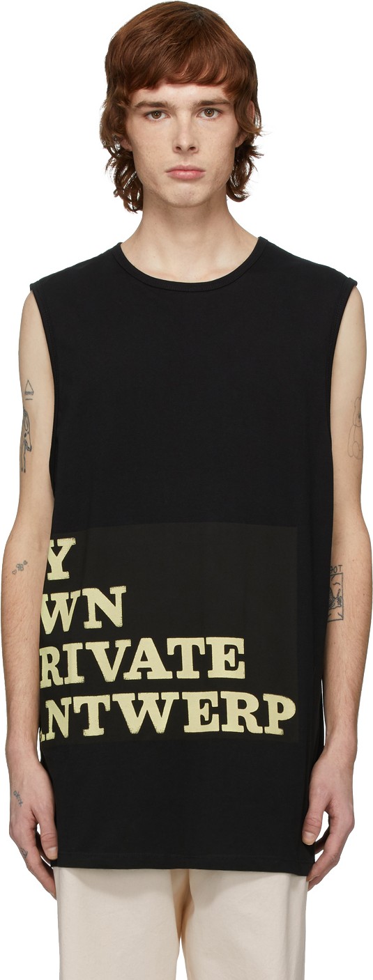 Raf Simons Black 'My Own Private Antwerp' T-Shirt