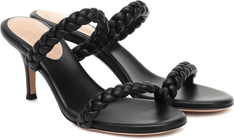 Gianvito Rossi 70 braided leather sandals