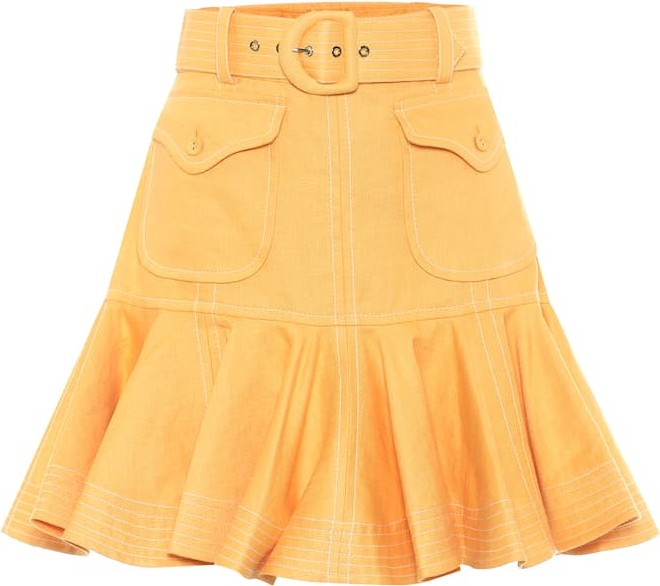 Zimmermann Super Eight linen miniskirt