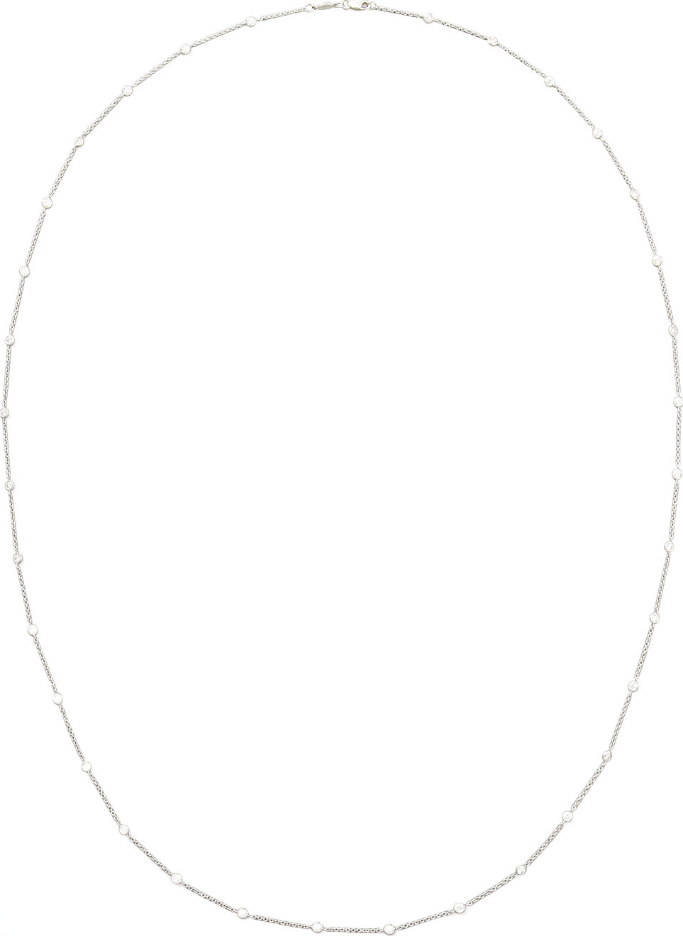 Roberto Coin 36" White Gold 34-Diamond Station Necklace
