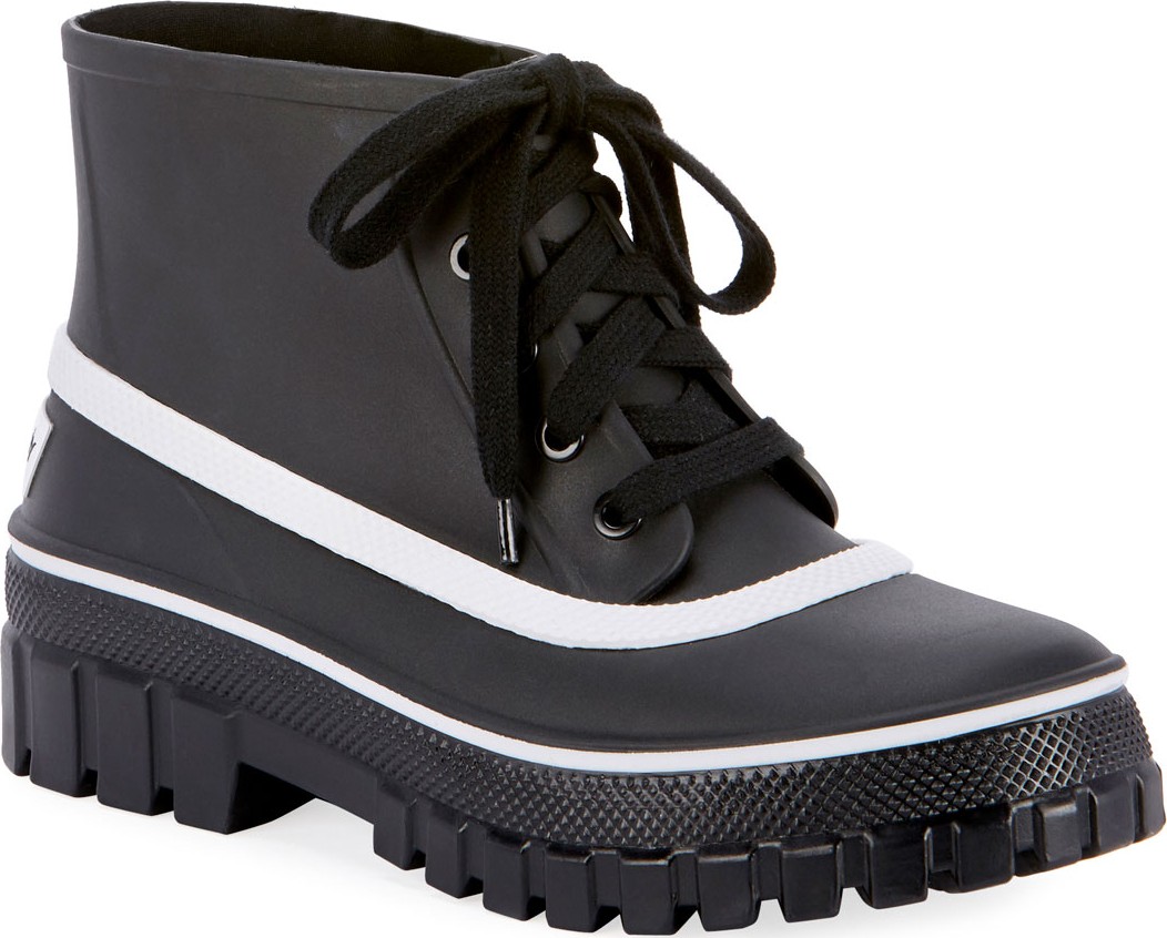 Givenchy Lace-Up Lug-Sole Ankle Booties