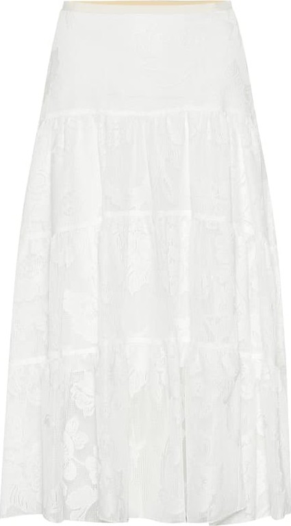 See By Chloé Embroidered midi skirt