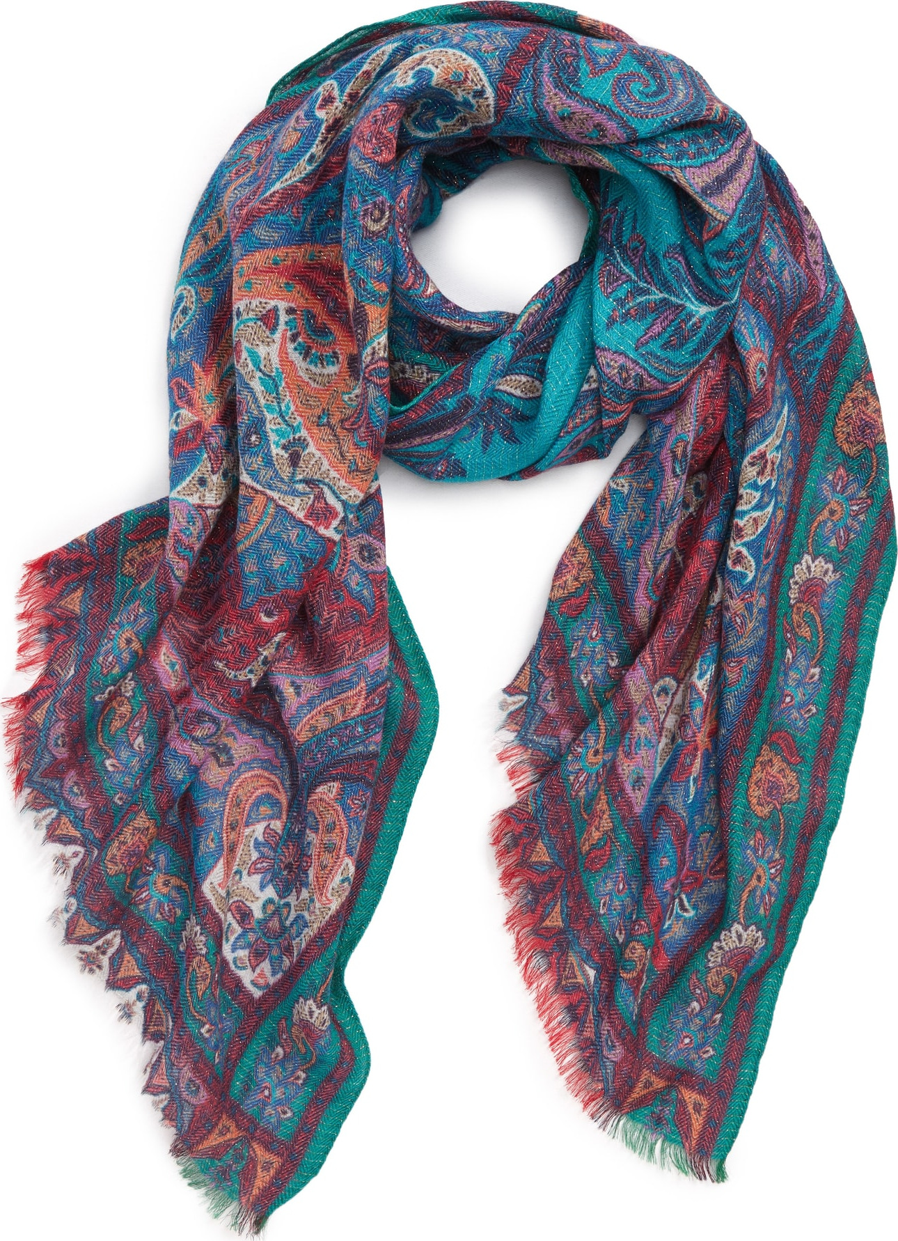 Etro Border Print Scarf