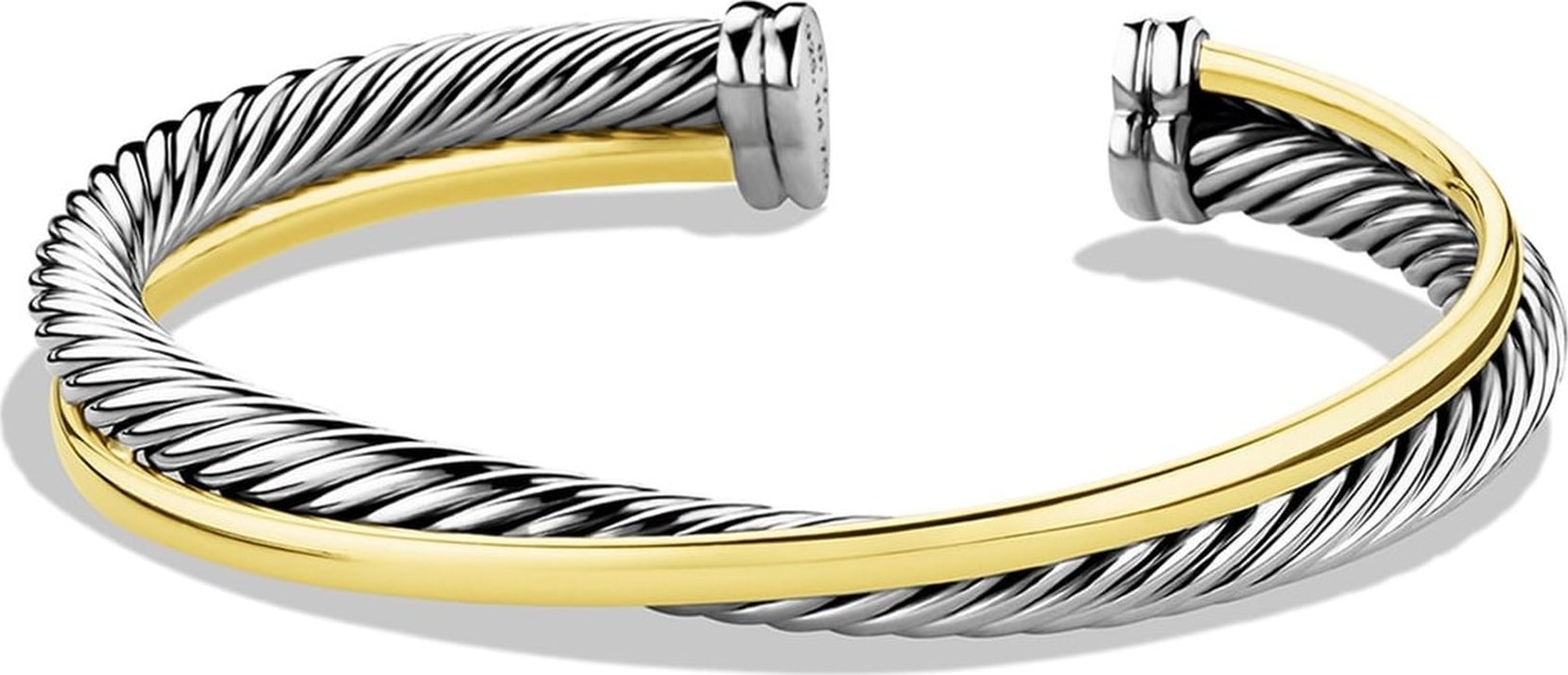 David Yurman 'Crossover' Cuff with Gold