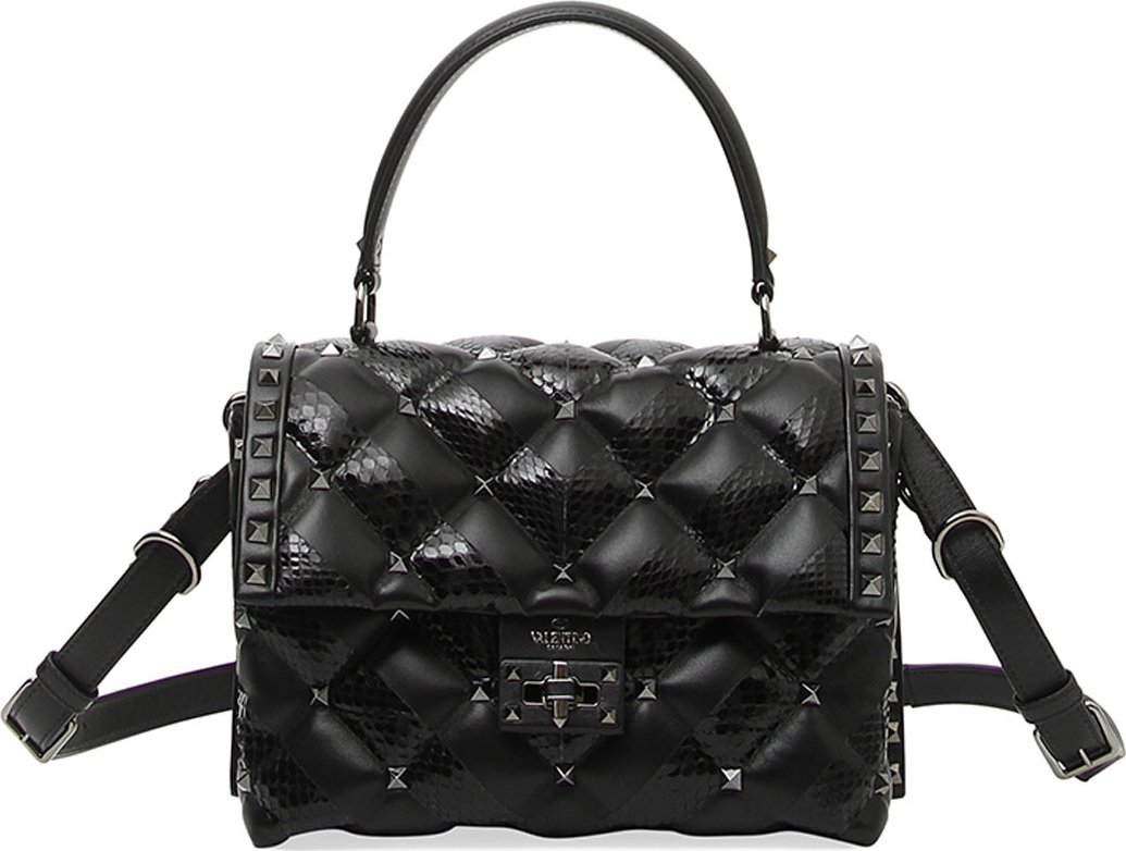 Valentino Candystud Quilted Top Handle Bag