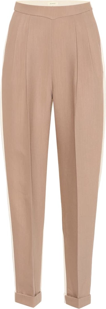 DELPOZO High-rise wool and silk pants