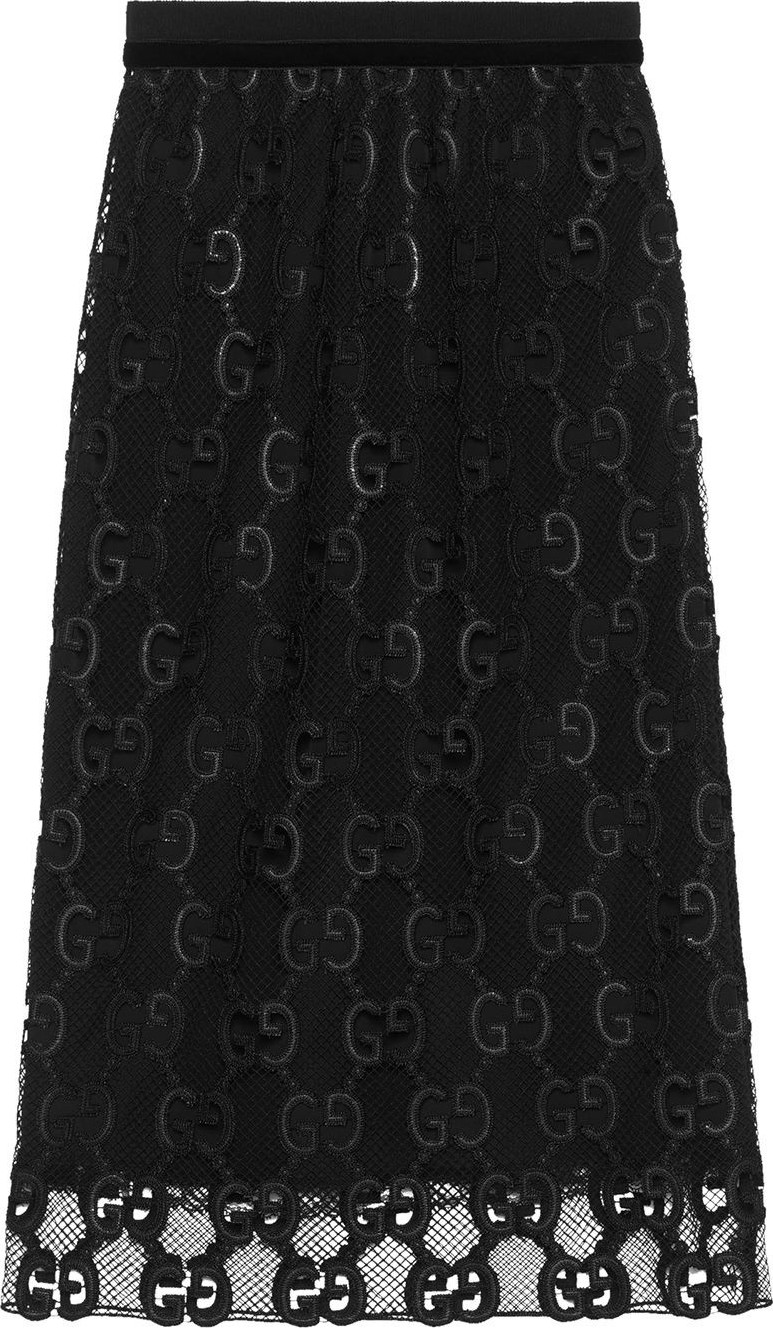 Gucci GG macram' skirt