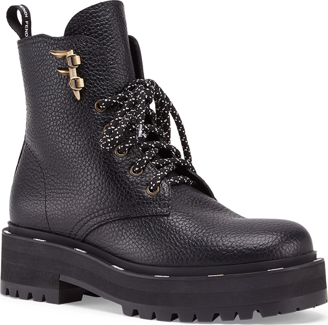 Fendi FFreedom Leather Hiker Booties