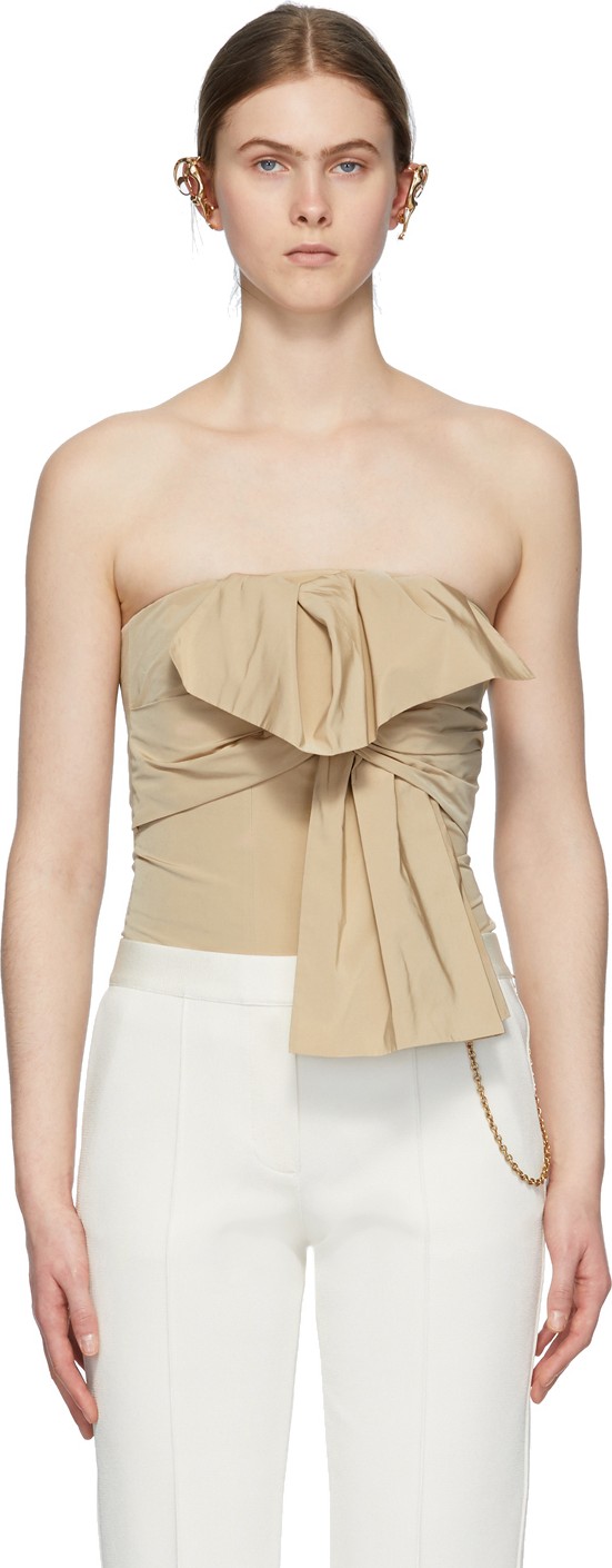 Givenchy Beige Bow Tank Top