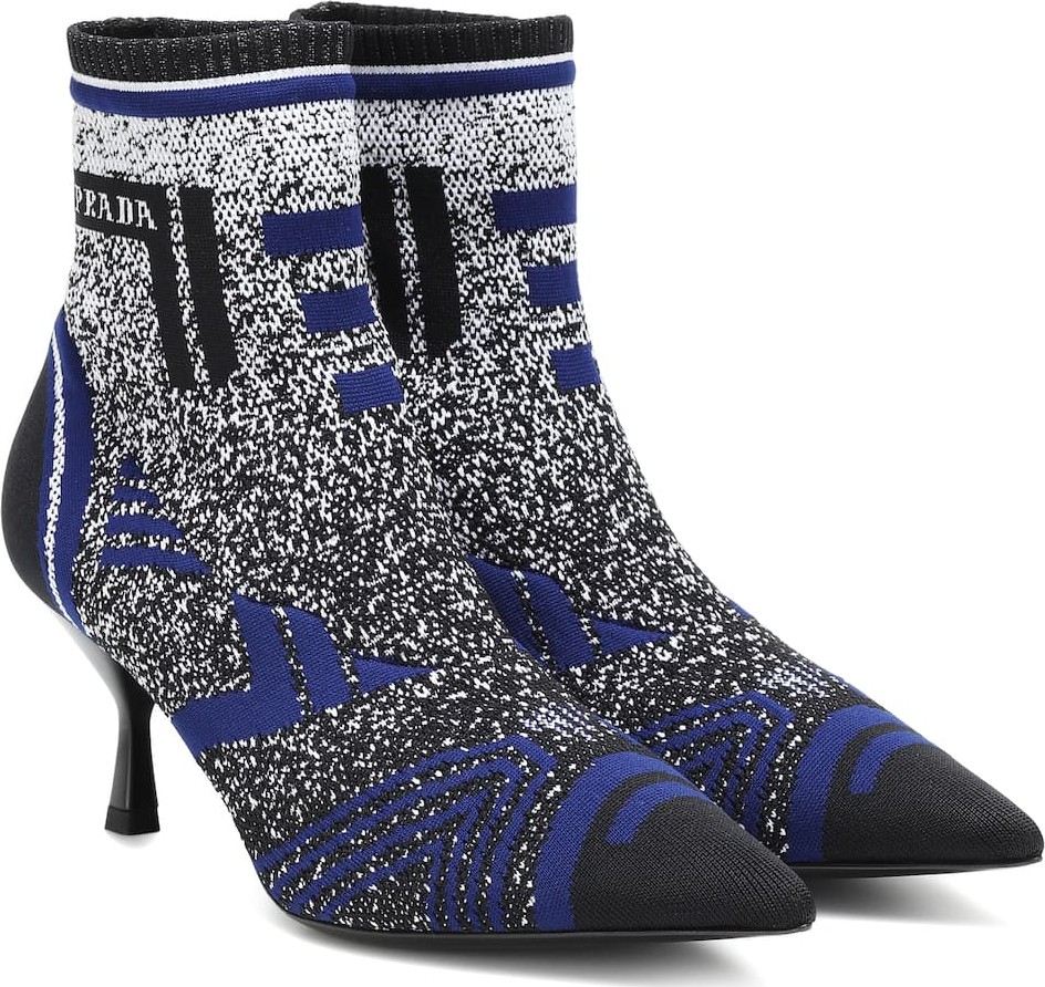 Prada Stretch-knit ankle boots