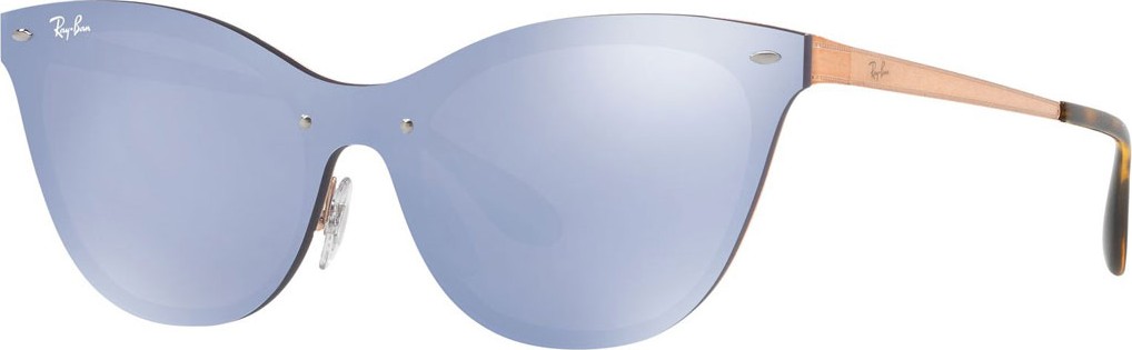 Ray Ban Mirrored Shield Cat-Eye Sunglasses