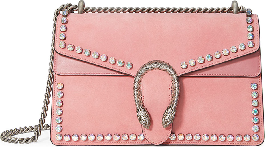 Gucci Dionysus Small Suede Shoulder Bag with Crystals