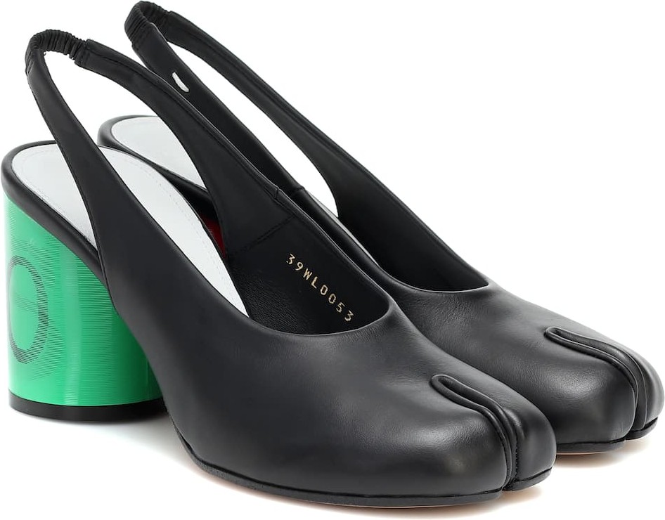 Maison Margiela Tabi slingback leather pumps
