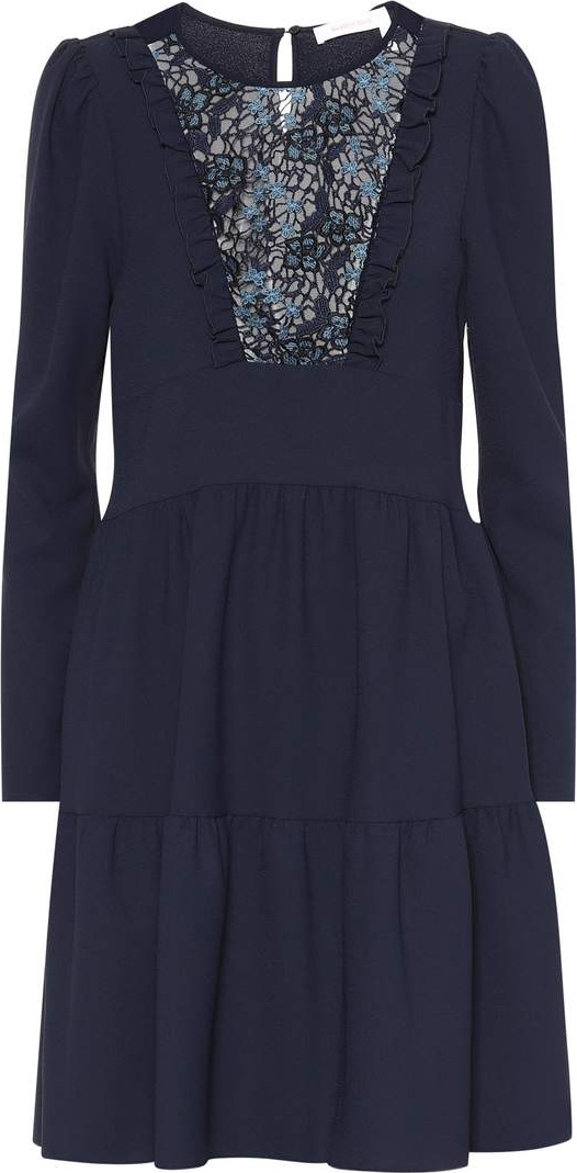 See By Chloé Floral lace bib dress