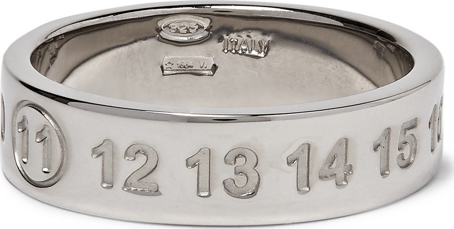 Maison Margiela Logo-Engraved Sterling Silver Ring