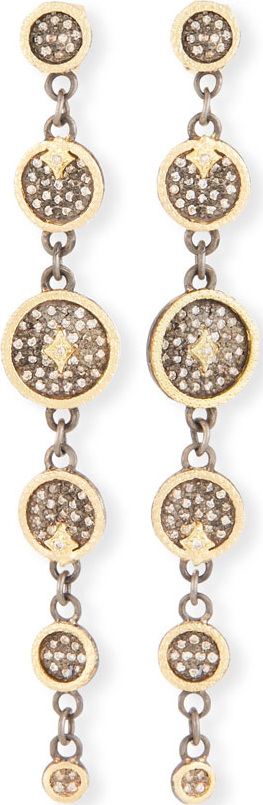 Armenta Old World Diamond Multi-Disc Drop Earrings
