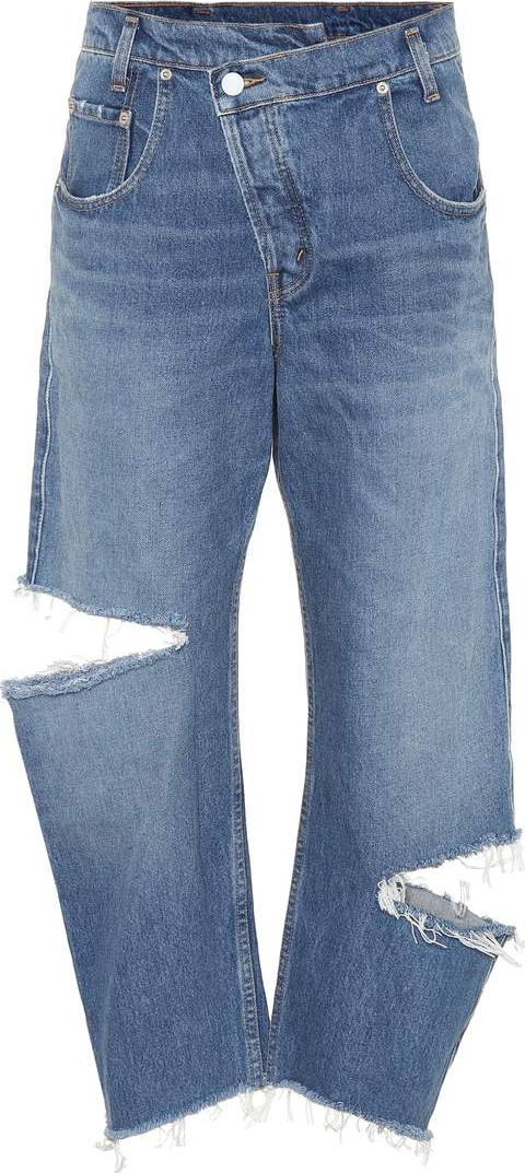 Monse Cropped high-rise straight jeans
