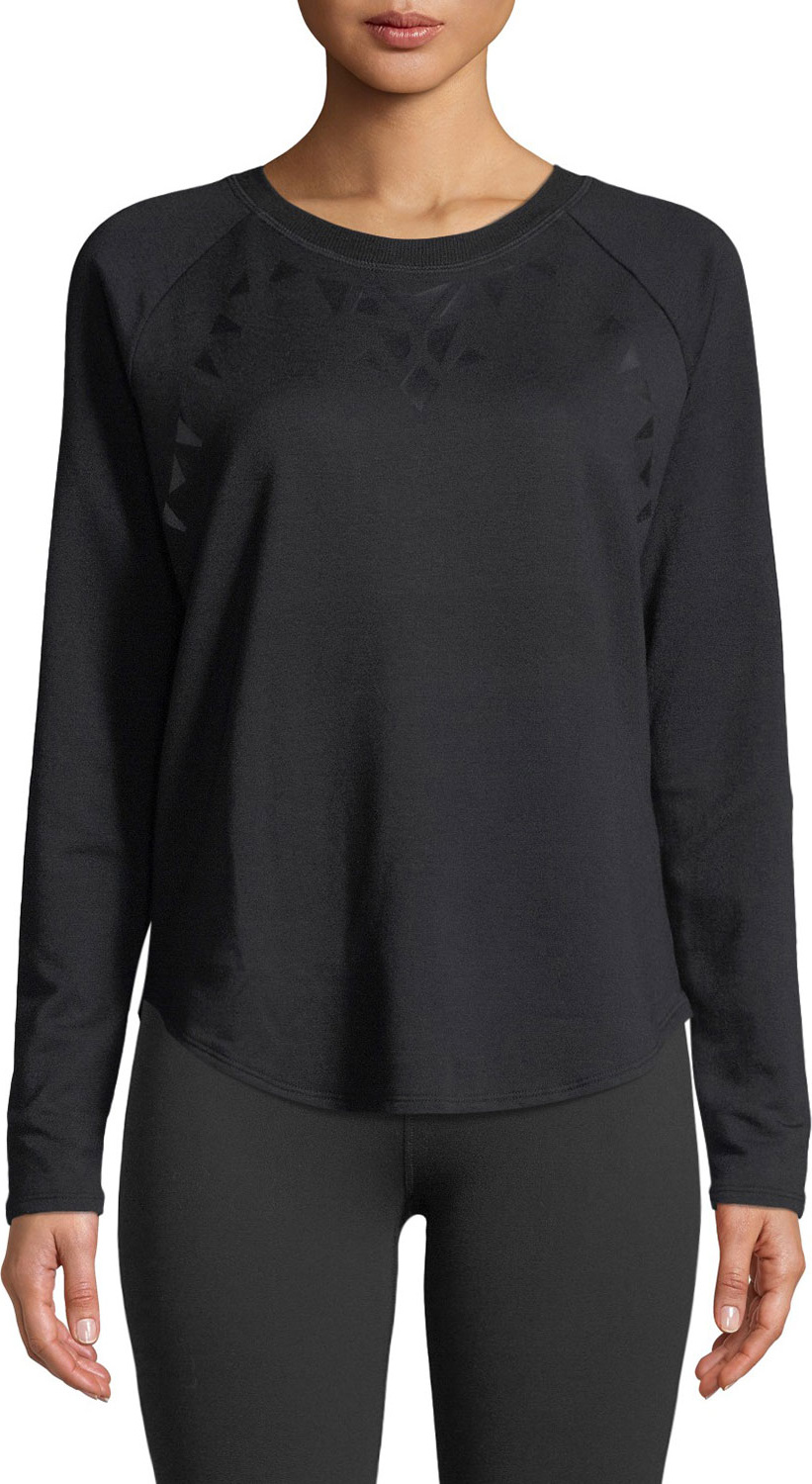 Beyond Yoga Calico Scoop-Neck Long-Sleeve Pullover Sweater