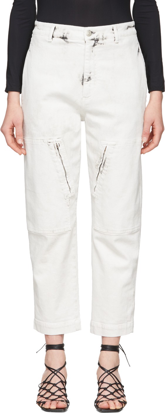 Stella McCartney White Acid Wash Galaxy Jeans