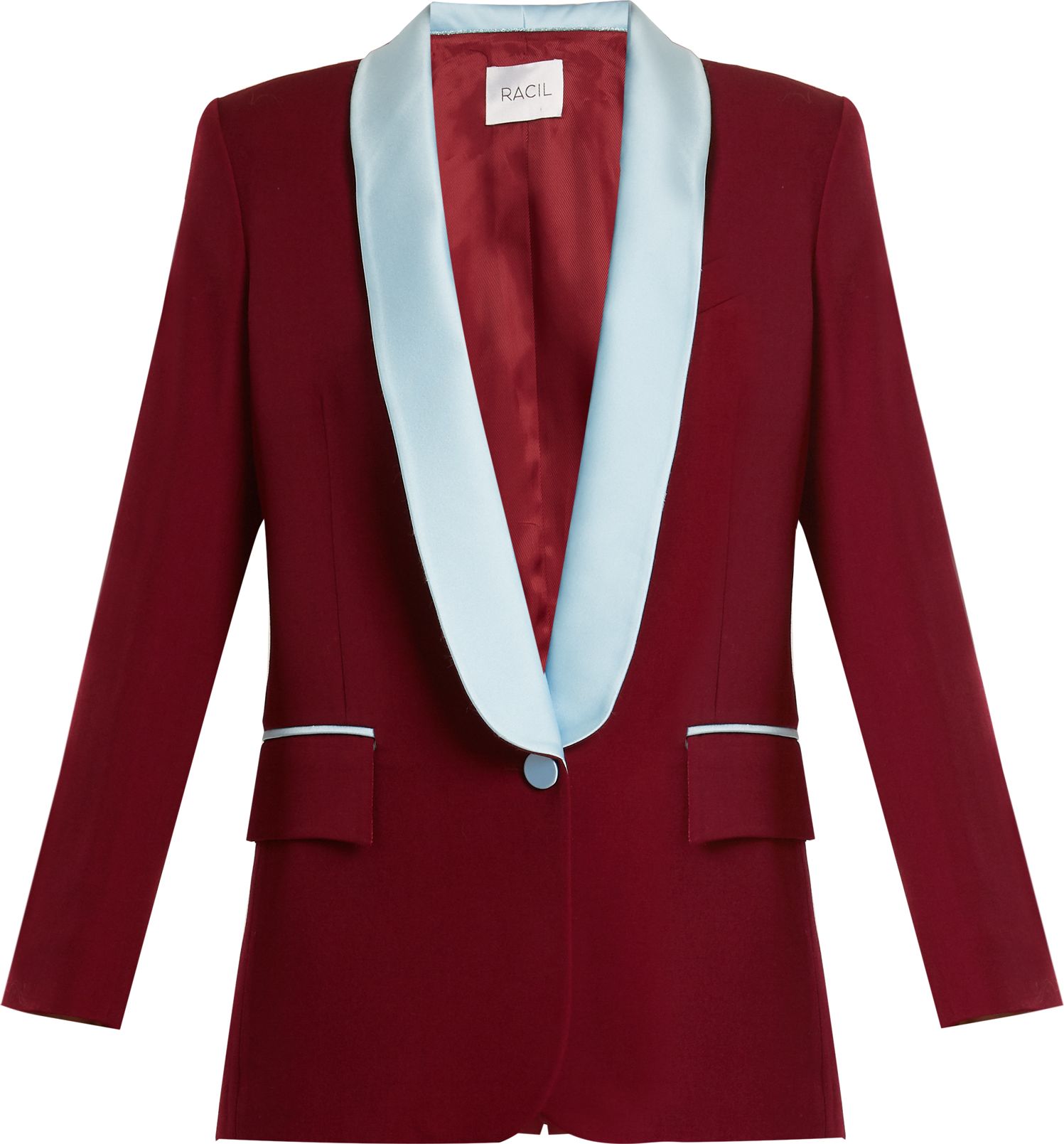 Racil New York contrast-lapel wool blazer