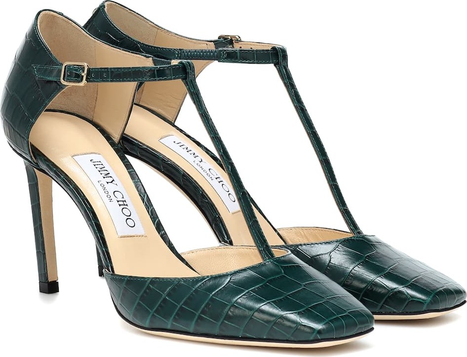 Jimmy Choo Lexica 85 croc-effect leather pumps