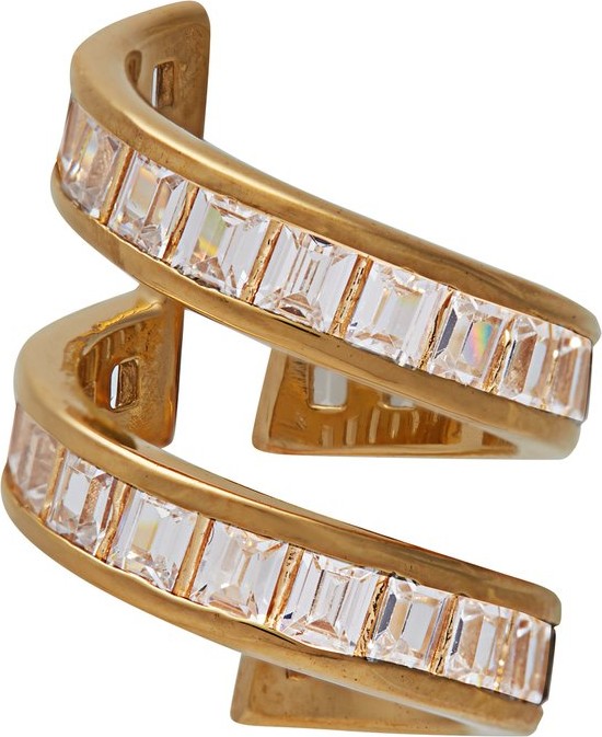 Alan Crocetti Crystal-encrusted wrap ear cuff