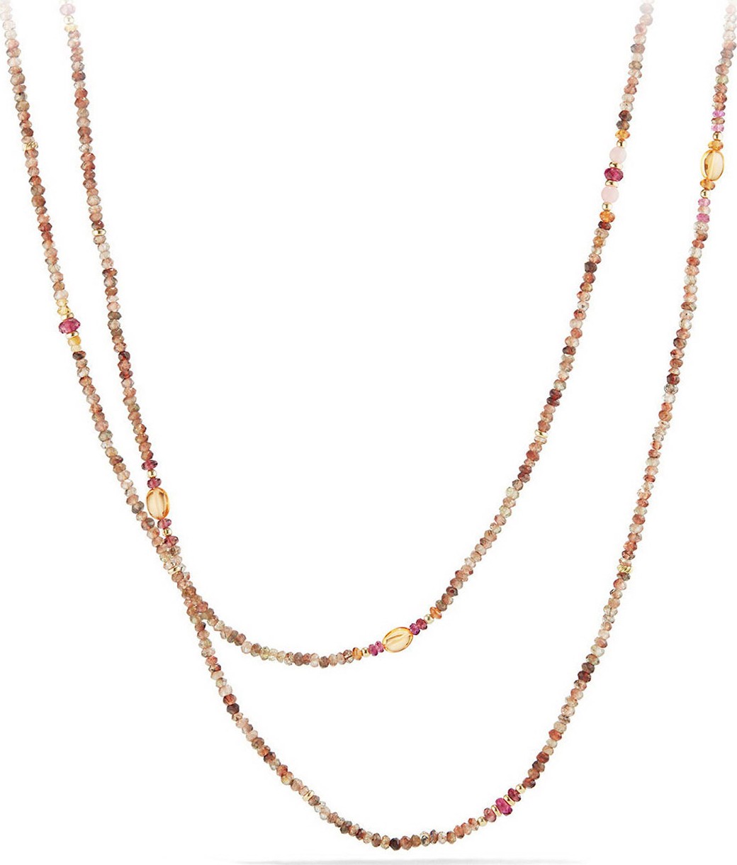 David Yurman Mustique Tweejoux Andalusite Long Beaded Necklace, 62"