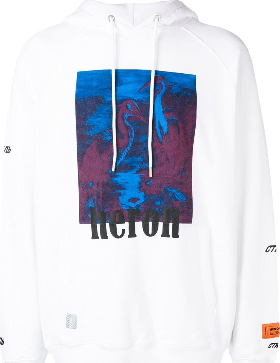 Heron Preston Red and Blue herons hoodie