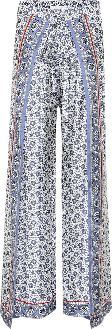 Chloe Bandana-printed silk twill pants